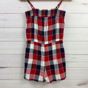 Old Navy Kids Girls Plaid‎ Romper Jumpsuit Sleeveless Red White Blue XL (14)